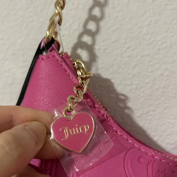Rare NWT Juicy Couture Good Times Shoulder Bag Juicy Pink - Picture 8 of 15
